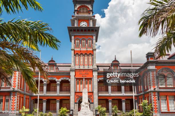 queen's college secondary school in port of spain trinidad and tobago - port of spain trinidad stock pictures, royalty-free photos & images