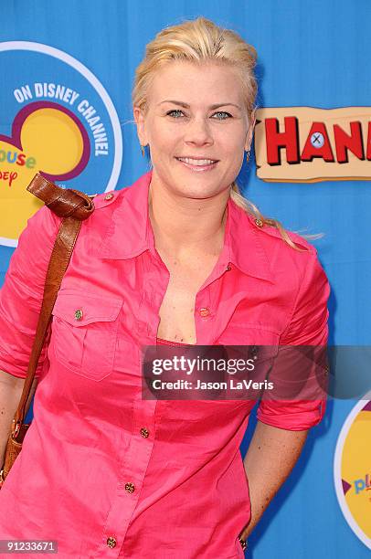 Actress Alison Sweeney attends the premiere of "Handy Manny Motorcycle Adventure" at ArcLight Cinemas on September 26, 2009 in Hollywood, California.