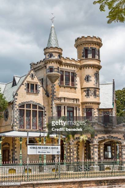 stollmeyer's castle in port of spain trinidad and tobago - port of spain stock pictures, royalty-free photos & images