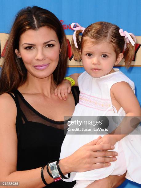 Actress Ali Landry and her daughter Estela Monteverde attend the premiere of "Handy Manny Motorcycle Adventure" at ArcLight Cinemas on September 26,...