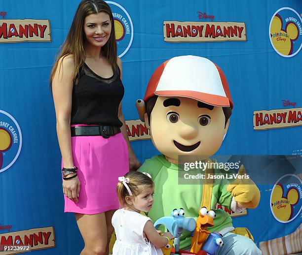 Actress Ali Landry and her daughter Estela Monteverde attend the premiere of "Handy Manny Motorcycle Adventure" at ArcLight Cinemas on September 26,...