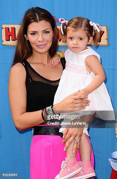 Actress Ali Landry and her daughter Estela Monteverde attend the premiere of "Handy Manny Motorcycle Adventure" at ArcLight Cinemas on September 26,...
