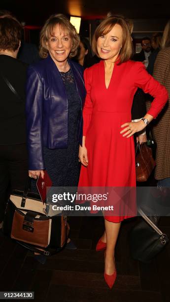 Esther Rantzen and Sian Williams attend the Costa Book Awards at Quaglino's on January 30, 2018 in London, England.