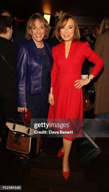 Esther Rantzen and Sian Williams attend the Costa Book Awards at Quaglino's on January 30, 2018 in London, England.