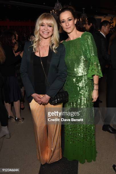 Leah Wood and Jo Wood attend Cool Earth's 10th birthday party with SUSHISAMBA on January 30, 2018 in London, England.