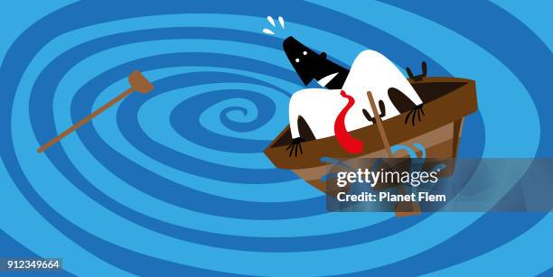 businessman trapped in a whirlpool. - terrified stock illustrations