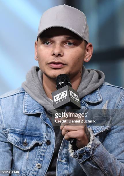 Country singer Kane Brown attends the Build Series to discuss his collaboration with State Farm 'Neighbor of Good' at Build Studio on January 30,...