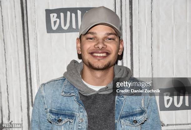 Country singer Kane Brown attends the Build Series to discuss his collaboration with State Farm 'Neighbor of Good' at Build Studio on January 30,...