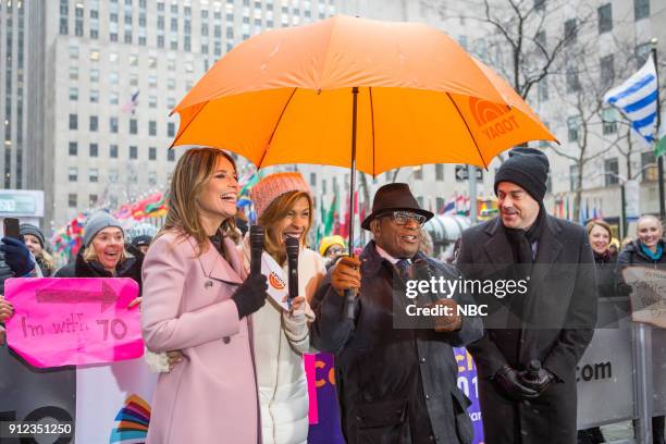 Hoda Kotb, Al Roker, Carson Daly and Savannah Guthrie on Tuesday, Jan. 30, 2018 --