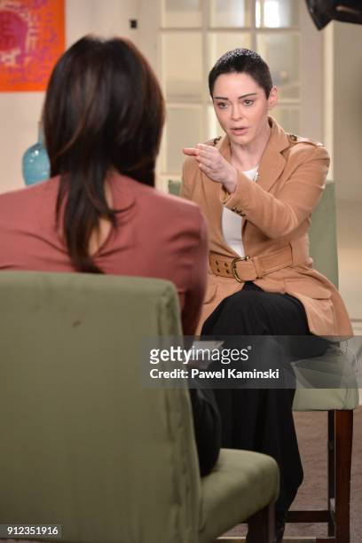 Walt Disney Television via Getty Images News Nightline co-anchor Juju Chang sat down for an extensive interview with Rose McGowan about her new book...