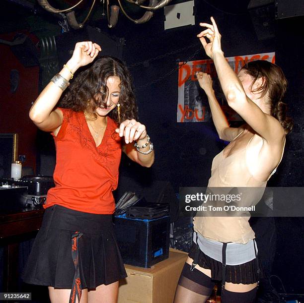 Leah Wood and Jaime Coon appear at "Death Disco" at Vodoo Lounge - a bar owned by The Fun Lovin' Criminals