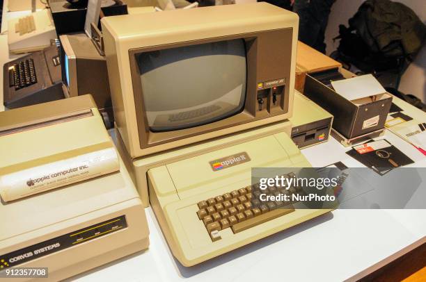 An Apple II computer is seen in Warsaw, Poland during the Retroapple 0.2 meetup on January 28, 2018.