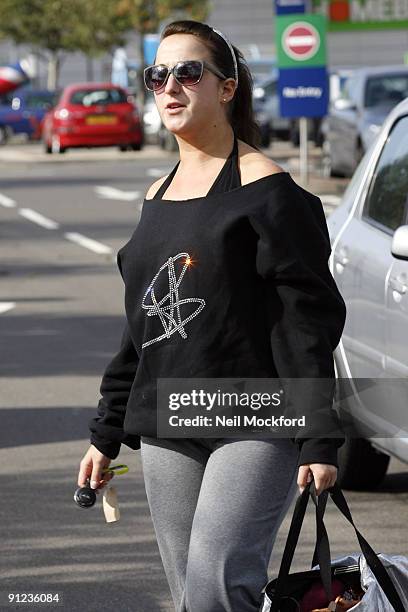 Natalie Cassidy is sighted with her new Mini Cooper Car on September 29, 2009 in London, England.