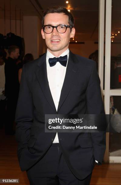 Fashion designer Erdem Moralioglu attends the Royal College of Art Fashion Gala Reception at The Royal College of Art on June 11, 2009 in London,...