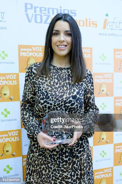 The singer Ruth Lorenzo awarded the Própolis Prize to the voices of the year in Madrid. Spain. January 30, 2018