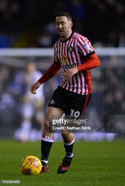 Aiden McGeady of Sunderland in action during the Sky Bet Championship match between Birmingham City and Sunderland at St Andrews on January 30, 2018...