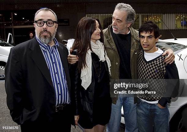 President of the Spanish Cinema Academy Alex de la iglesia, actress Pilar Lopez de Ayala, director Fernando Trueba and actor Abel Ayala attend the...