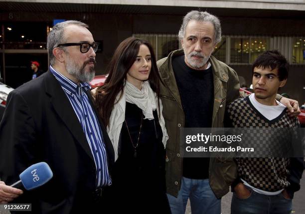 President of the Spanish Cinema Academy Alex de la iglesia, actress Pilar Lopez de Ayala, director Fernando Trueba and actor Abel Ayala attend the...