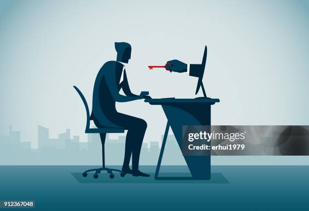 privacy - internet scam stock illustrations