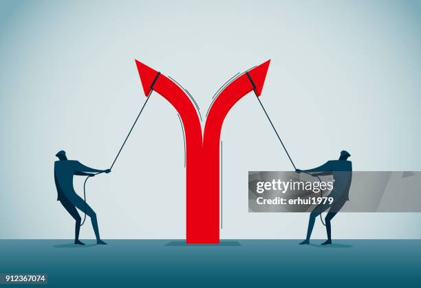 separation - tug of war stock illustrations