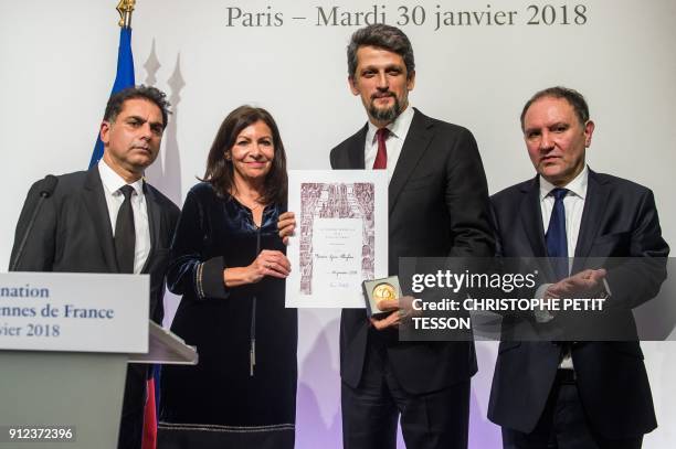 Turkish politician of Armenian descent and member of the Grand National Assembly of Turkey for the Peoples' Democratic Party Garo Paylan , receives...