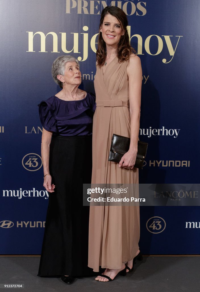 Atlethe Ruth Beitia and mother Aurora Vila attend 'VII Premios Mujer