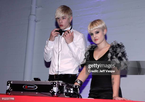 Luke Worrall and Kelly Osbourne during the 7th Annual Teen Vogue Young Hollywood Party held at Milk Studios on September 25, 2009 in Hollywood,...