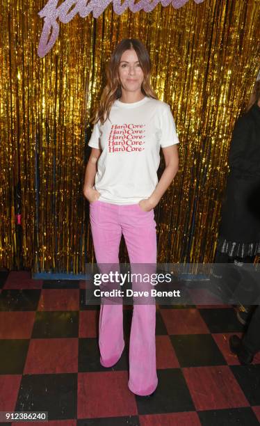 Sara Macdonald attends the ALEXACHUNG Fantastic collection party on January 30, 2018 in London, England.