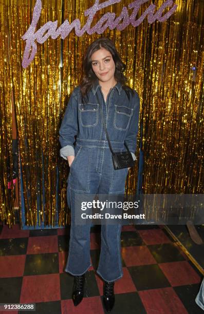 Amber Anderson attends the ALEXACHUNG Fantastic collection party on January 30, 2018 in London, England.