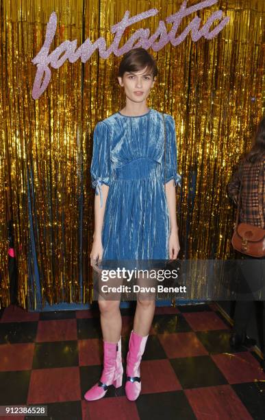 Lara Mullen attends the ALEXACHUNG Fantastic collection party on January 30, 2018 in London, England.