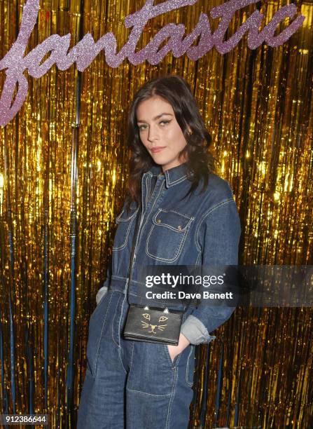 Amber Anderson attends the ALEXACHUNG Fantastic collection party on January 30, 2018 in London, England.