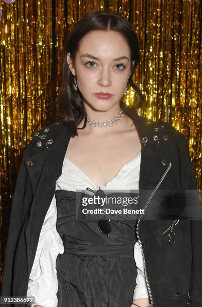 Elizabeth Jane Bishop attends the ALEXACHUNG Fantastic collection party on January 30, 2018 in London, England.