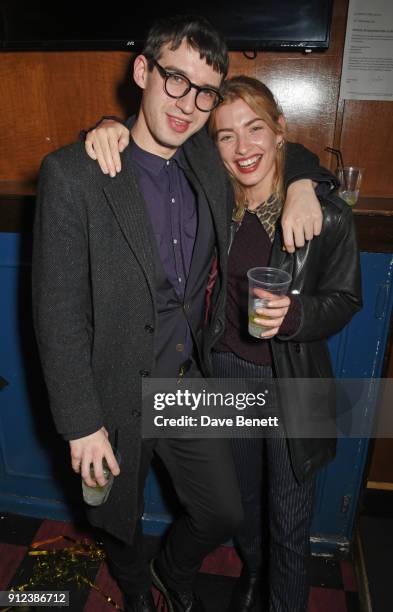 Fred MacPherson and Sydney Lima attend the ALEXACHUNG Fantastic collection party on January 30, 2018 in London, England.