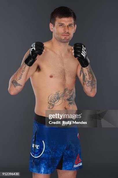 Tim Means of the United States poses for a portrait during a UFC photo session on January 30, 2018 in Belem, Brazil.