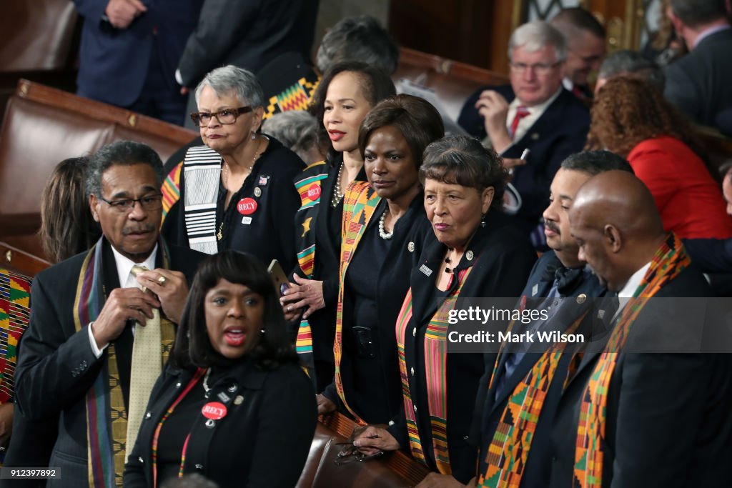 President Trump Addresses The Nation In His First State Of The Union Address To Joint Session Of  Congress