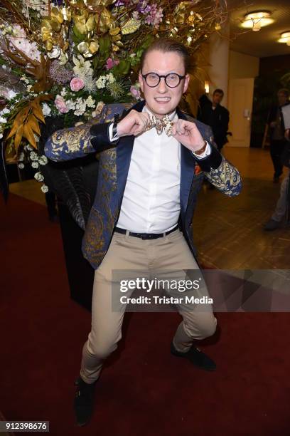 Jan-Henrik M. Scheper-Stuke during the Gianni Versace Retrospective opening event at Kronprinzenpalais on January 30, 2018 in Berlin, Germany. The...