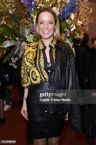Marina Hoermanseder during the Gianni Versace Retrospective opening event at Kronprinzenpalais on January 30, 2018 in Berlin, Germany. The exhibition...