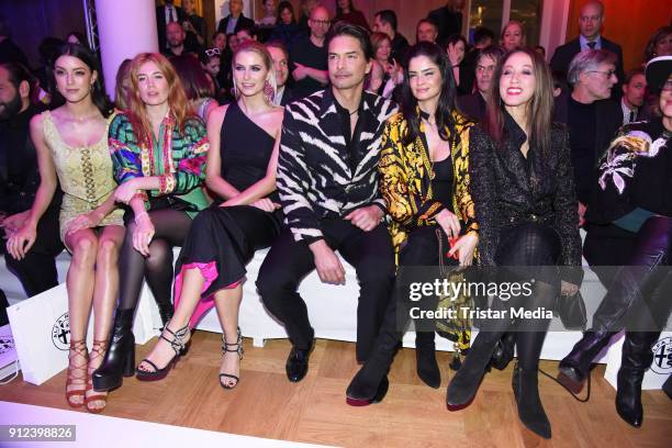 Rebecca Mir, Palina Rojinski, Lena Gercke, Marcus Schenkenberg, Shermine Shahrivar, Pat Cleveland during the Gianni Versace Retrospective opening...