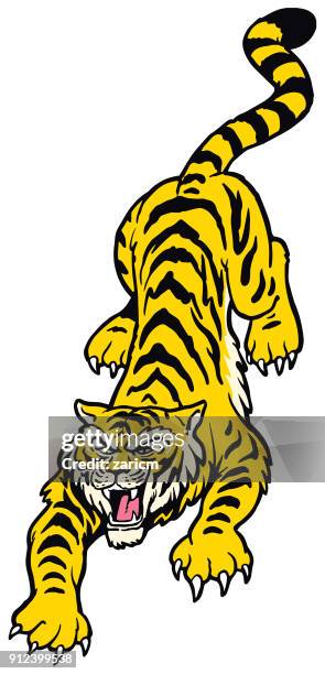 tiger - tiger image tattos stock illustrations