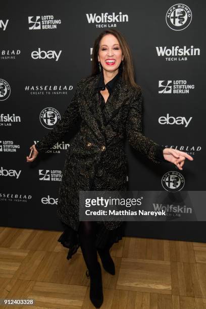 Pat Cleveland attends the Wolfskin TECH LAB x Gianni Versace retrospective opening event at Kronprinzenpalais on January 30, 2018 in Berlin, Germany.