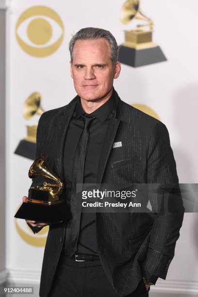 Michael Park attends 60th Annual GRAMMY Awards - Press Room at Madison Square Garden on January 28, 2018 in New York City.