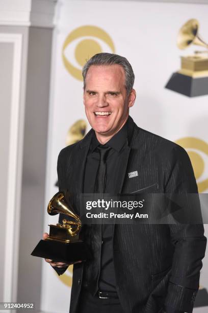 Michael Park attends 60th Annual GRAMMY Awards - Press Room at Madison Square Garden on January 28, 2018 in New York City.