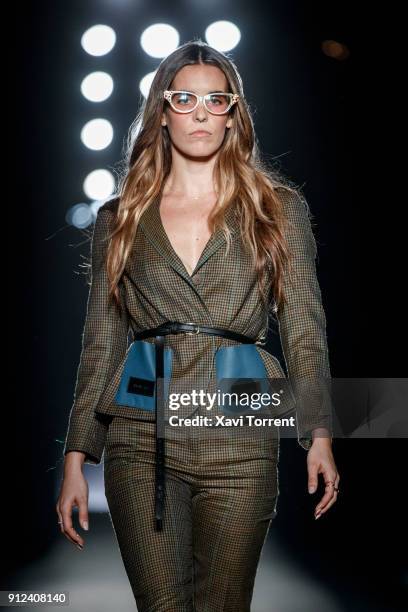 Ona Carbonell walks the runway at the Antonio Miro show during the Barcelona 080 Fashion Week on January 30, 2018 in Barcelona, Spain.