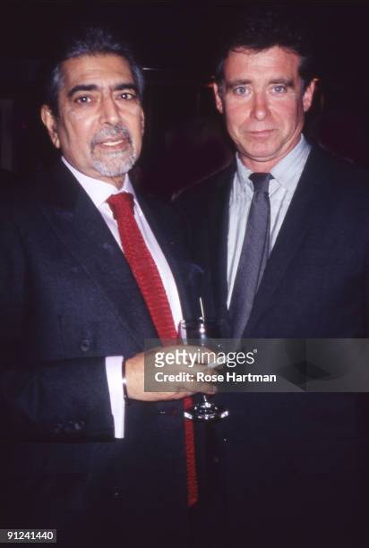 Sonny Mehta & Jay McInerney, at a book party for McInerney held at the Odeon restaurant in Tribeca, New York, 1985.