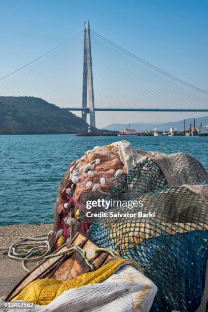 the yavuz sultan selim bridge - yavuz sultan selim stock pictures, royalty-free photos & images
