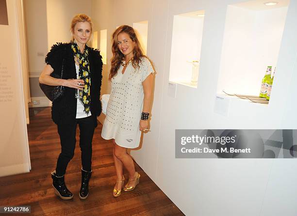 Laura Bailey and Jade Jagger attend the Peroni and Alessi Blue Ribbon Design Awards celebrating authentic Italian style and design, at the ICA on...