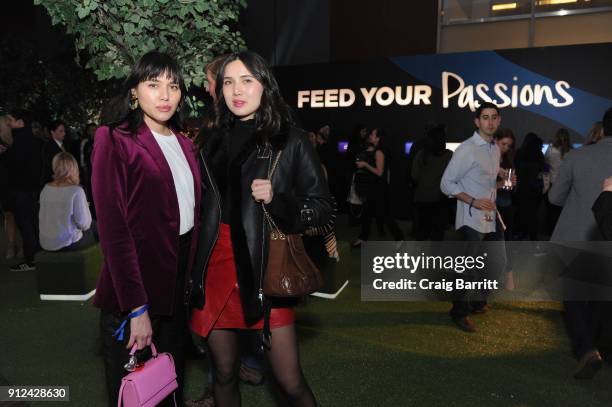 Influencers Natalie Lim Suarez and Linh Niller enjoy a unique experience at the Hilton and American Express event at the Conrad New York on January...