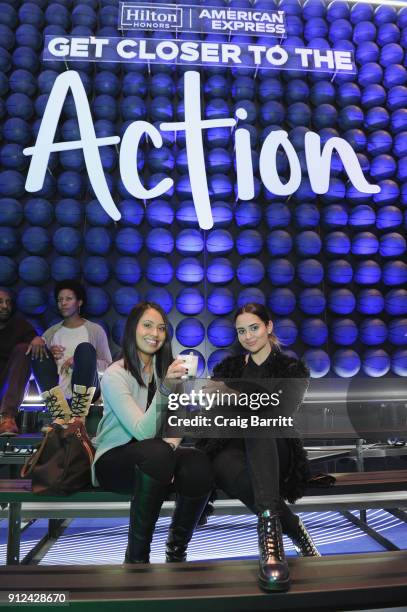 Guests enjoy a unique experience at the Hilton and American Express event at the Conrad New York on January 30, 2018 in New York City.