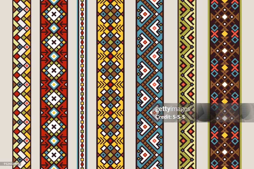 Trival Ribbon Ethnic Ribbon Patterns Set High-Res Vector Graphic - Getty Images