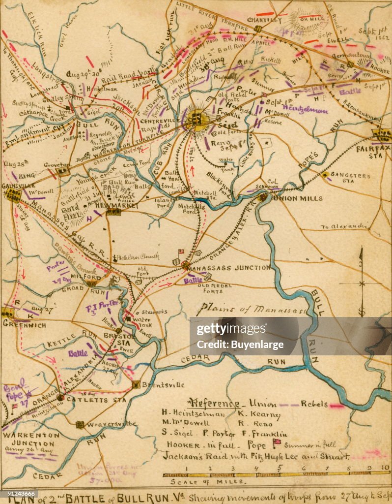 2nd battle of Bull Run, Va. : Showing movements of troops from 27 Aug. to Sept. 1.